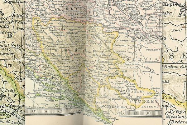 Австро-Венгрия, Босния и Герцеговина, карта