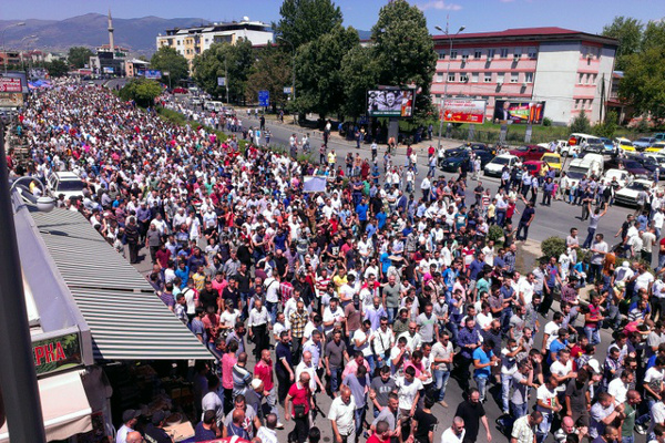 Протесты албанцев в Македонии