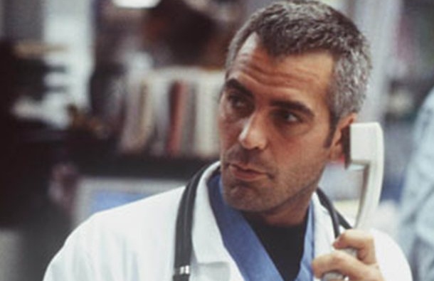 Джордж Клуни в роли доктора Дага Росса в сериале Скорая помощь