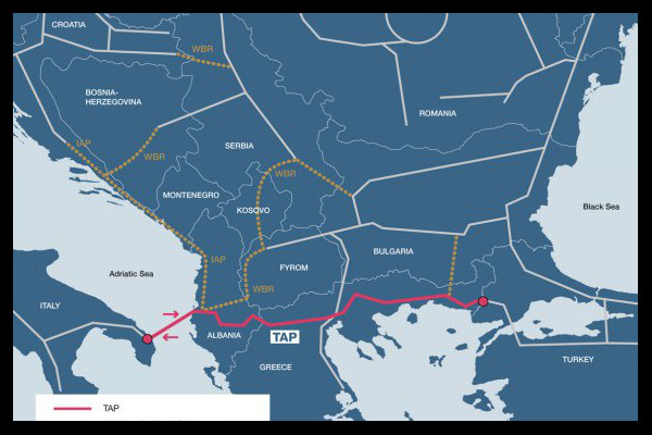 Трансадриатический газопровод с ответвлением на Косово