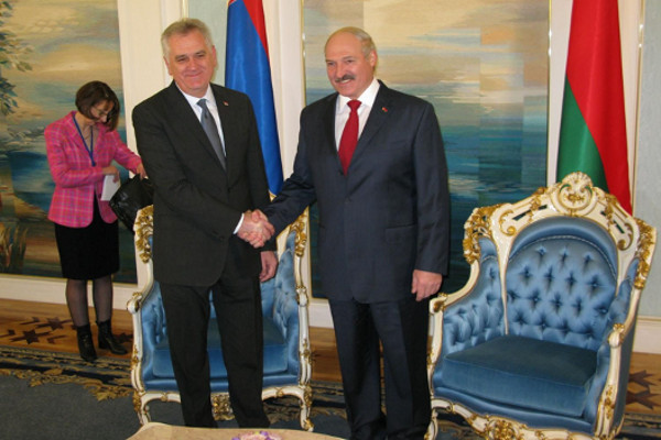 Президент Сербии Томислав Николич и президент Белоруссии Александр Лукашенко