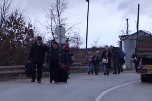 Албанские беженцы из Косово