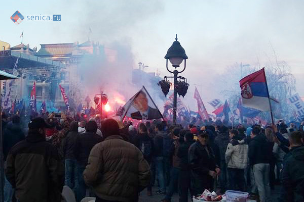 Митинг Шешеля в Белграде