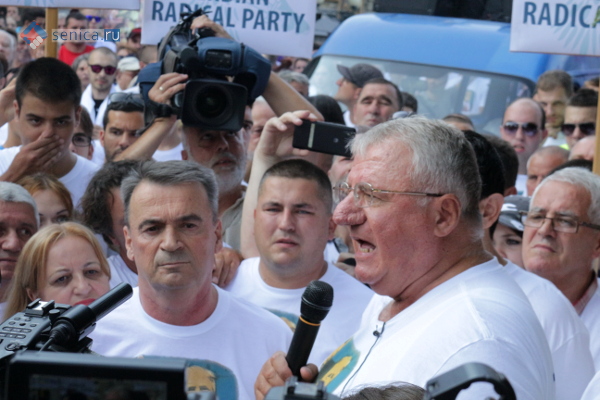 Воислав Шешель на митинге против Джо Байдена и за Дональда Трампа