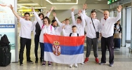 Команда из Сербии перед вылетом в Москву