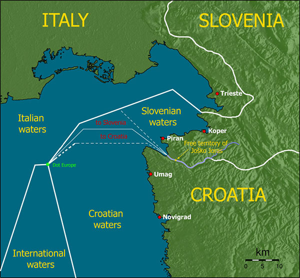 Словения, Хорватия, Пиранский залив, граница, Сеница.ру