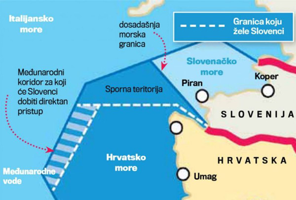 Словения, Хорватия, Пиранский залив, граница, спор, Адриатика, Сеница.ру
