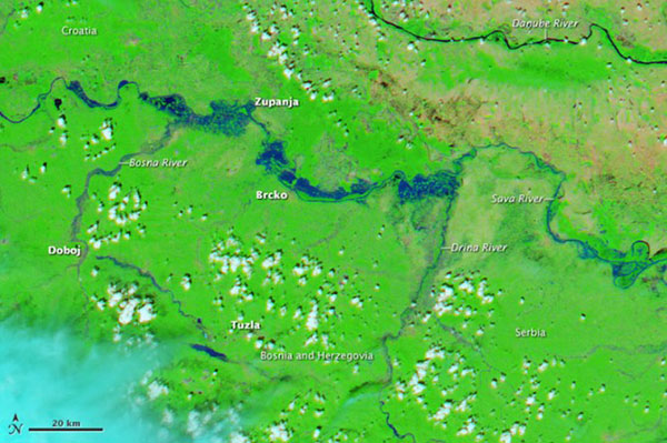Сербия, наводнение, НАСА, Сеница.ру