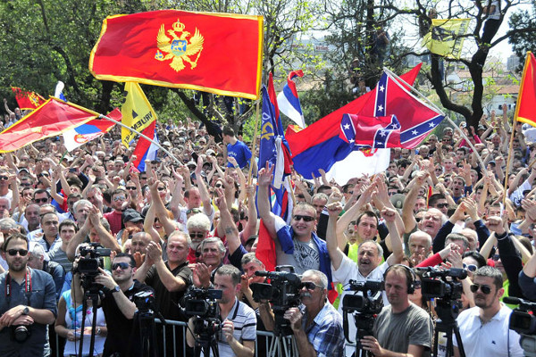 Митинг в Черногории