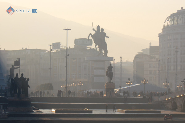 Столица Македонии, Скопье, утром