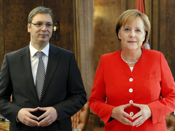Премьер-министр Сербии Александар Вучич и канцлер Германии Ангела Меркель