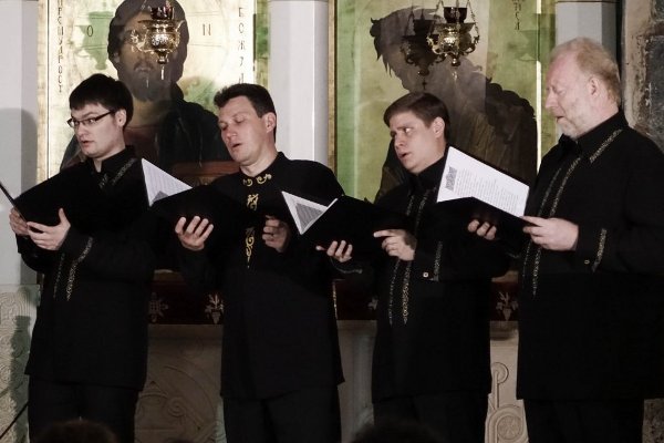 Мужской хор подворья монастыря «Оптина Пустынь» в церкви «Святая София» в Охриде