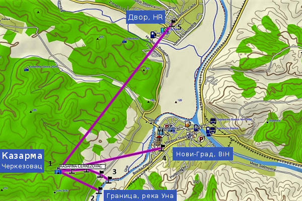 Могильник на Трговской горе на карте