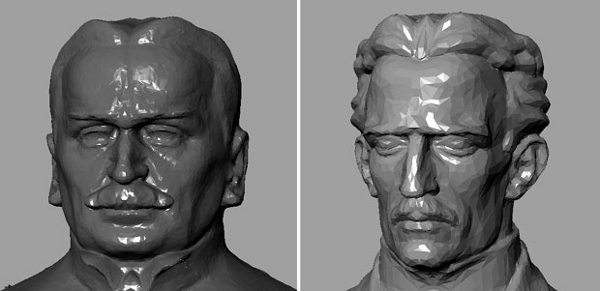 3D модели голов Михаила Пупина и Николы Тесла